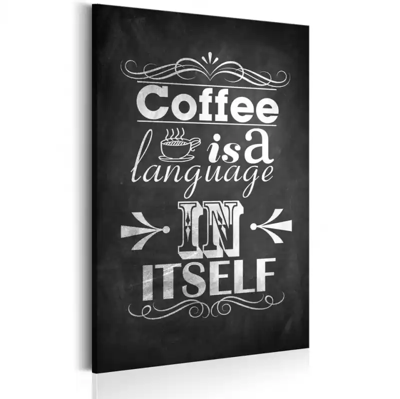Plată sigură Tablou - Coffee Language