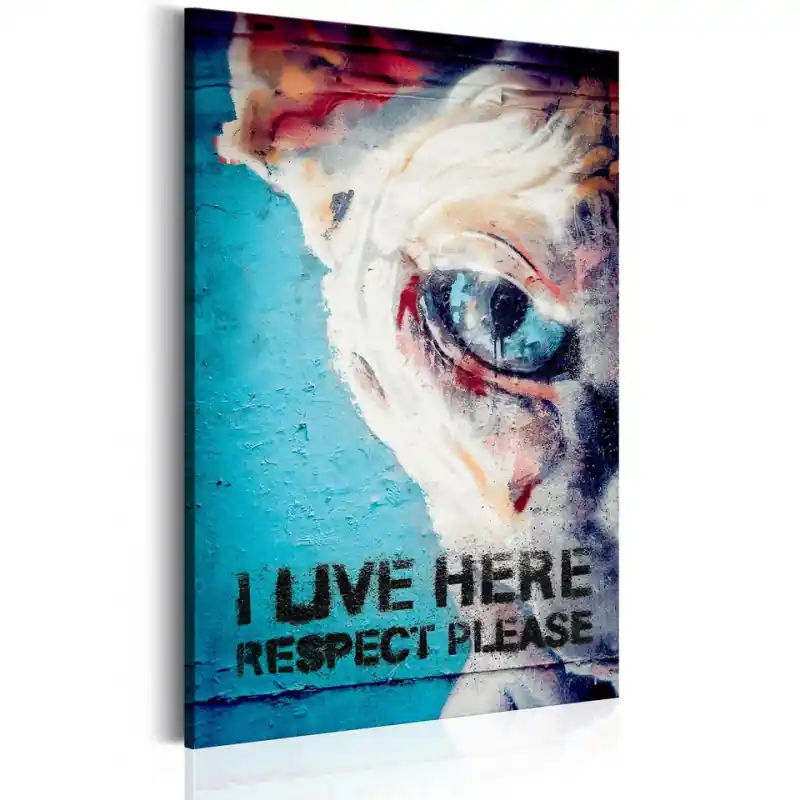 Tablou - I Live Here, Respect Please Cumpără online
