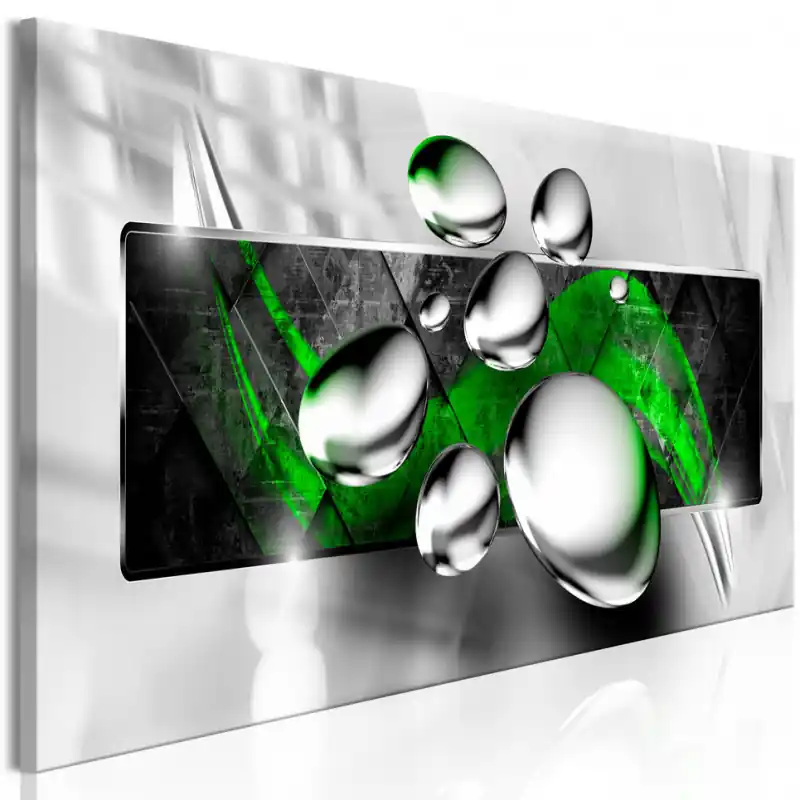 Bestseller Tablou - Shiny Stones (1 Part) Narrow Green