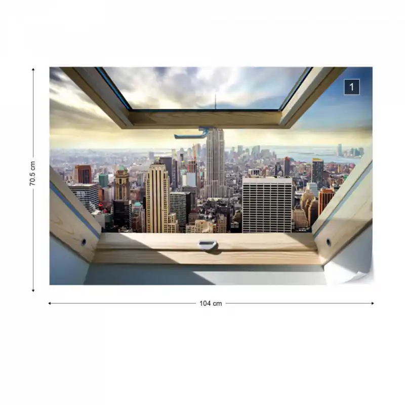 Fototapet - vedere din mansarda catre New York Preț promoțional