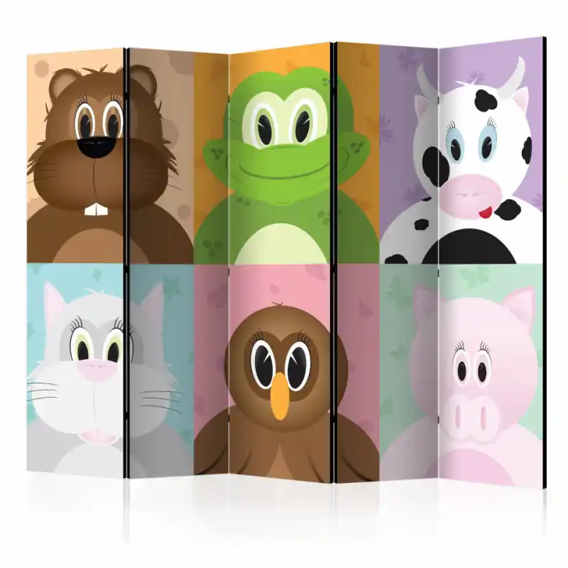 Bestseller Paravan - Cheerful animals II [Room Dividers]
