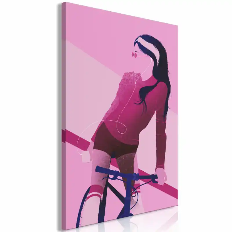 Bestseller Tablou - Woman on Bicycle (1 Part) Vertical
