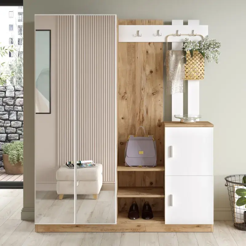 Expediere rapidă Cuier cu Dulapior si Oglinda DD8-AW 147.2 X 179.7 X 37.5