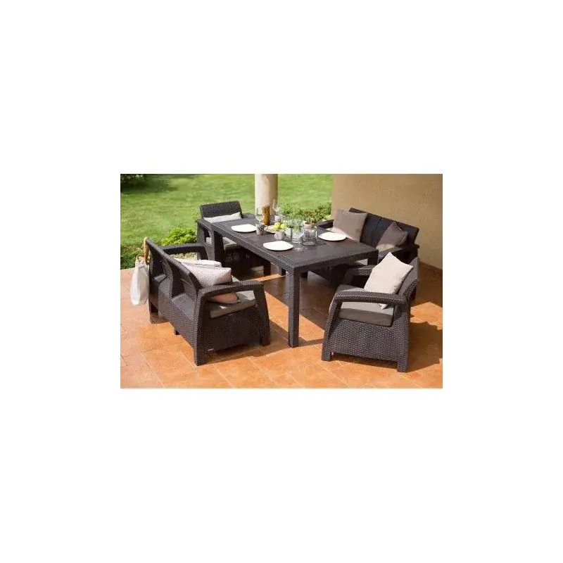 Plată sigură Set mobilier pentru terasa, maro