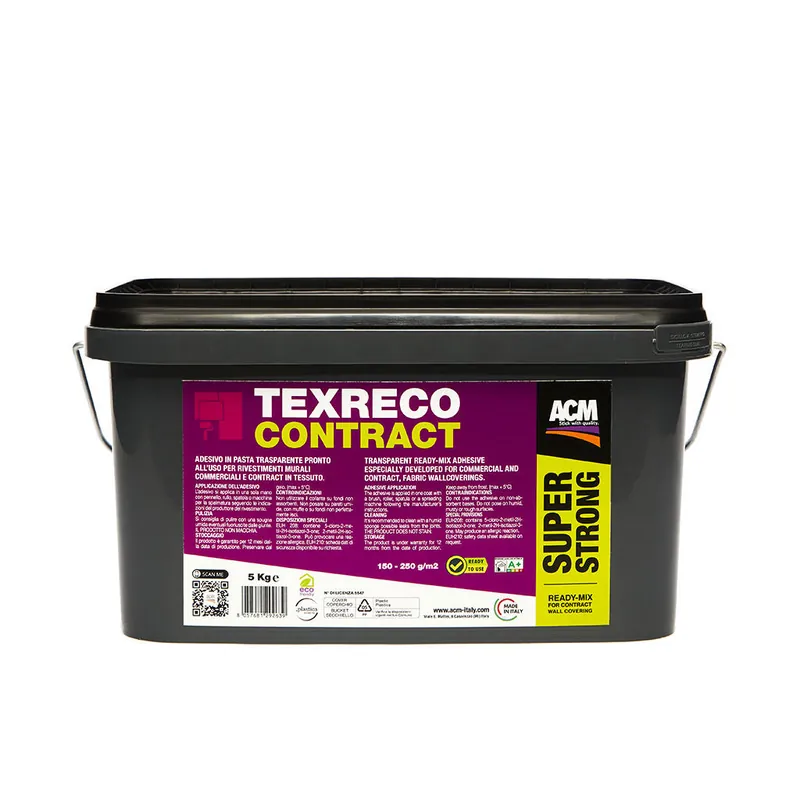 Adeziv tapet TEXRECO CONTRACT SUPER STRONG 5 kg - Gata preparat, potrivit pentru tapet din fibra de sticla, tapet greu si textil Ultima șansă