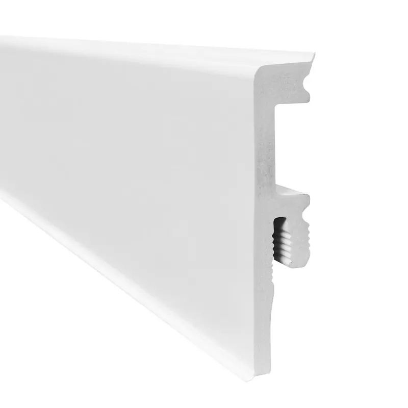 Plată securizată Plinta PVC parchet laminat Korner LS75 Venezia 001, alb