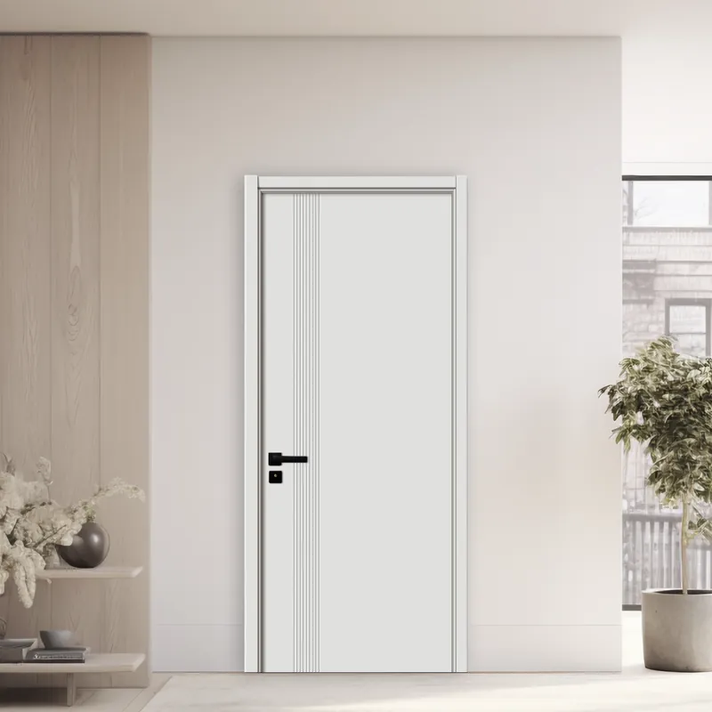 Calitate înaltă Usa interior din MDF Karma 507, reversibila, toc si accesorii incluse, alba, 80 x 200 cm