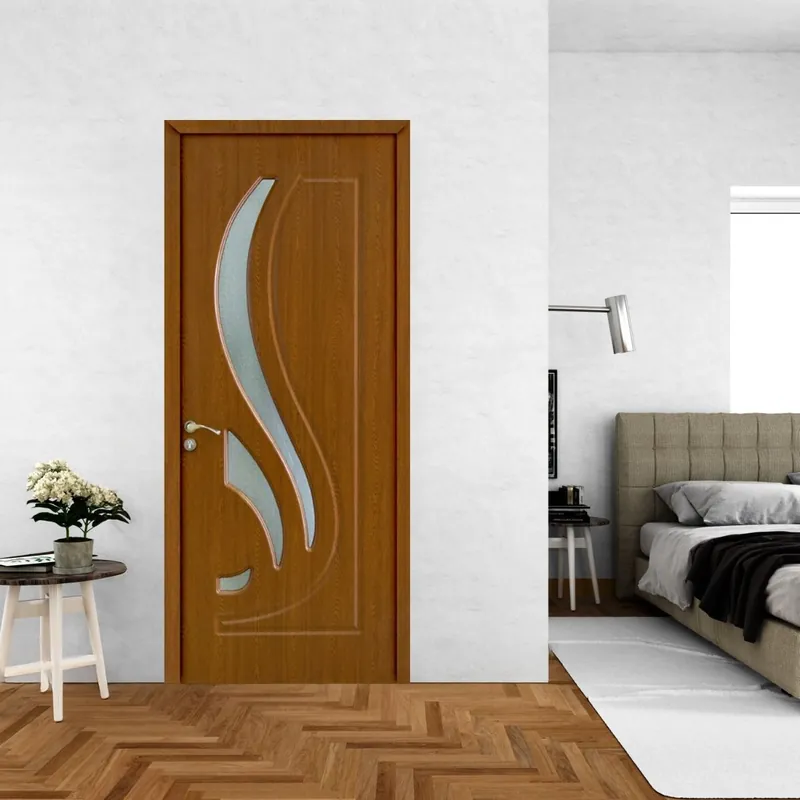 Usa interior din MDF Style 154, cu geam, reversibila, toc si accesorii incluse, stejar inchis, 80 x 200 cm Ofertă limitată