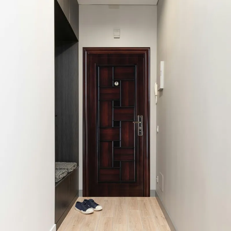 Reducere Usa metalica intrare ECO 07, maro, 86 x 205 cm, stanga