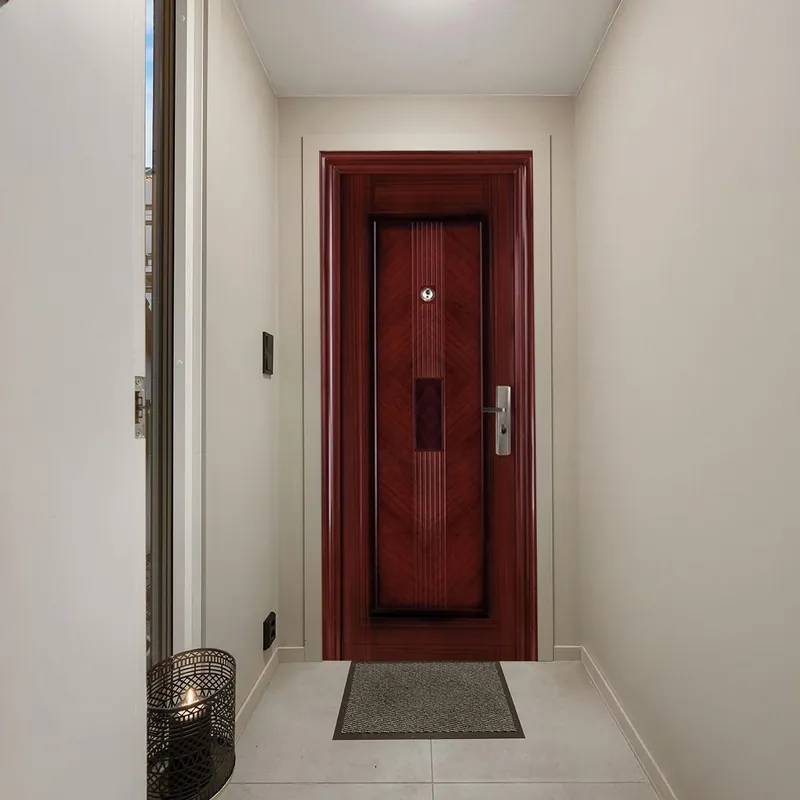 Usa metalica intrare ECO 21, maro, 86 x 205 cm, stanga Calitate înaltă
