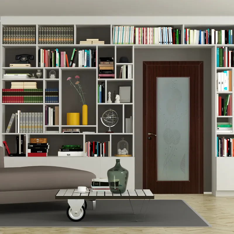 Usa interior din MDF Fashion 112, cu geam, reversibila, toc si accesorii incluse, teak, 70 x 200 cm Reducere specială