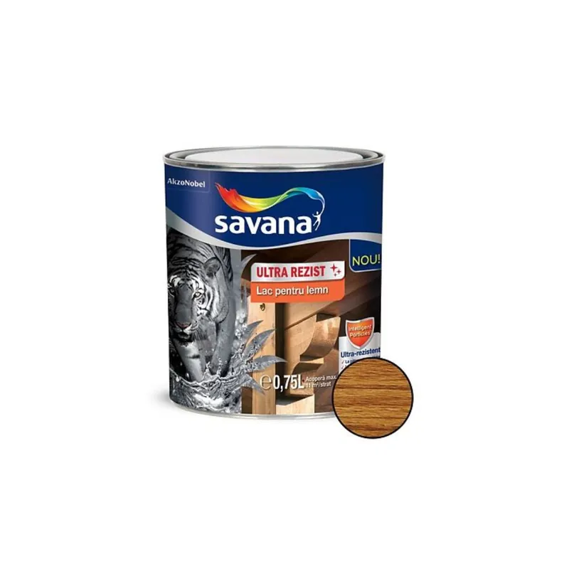 Retur ușor Lac pentru lemn Savana Ultra Rezist, stejar, interior/exterior, 0.75L