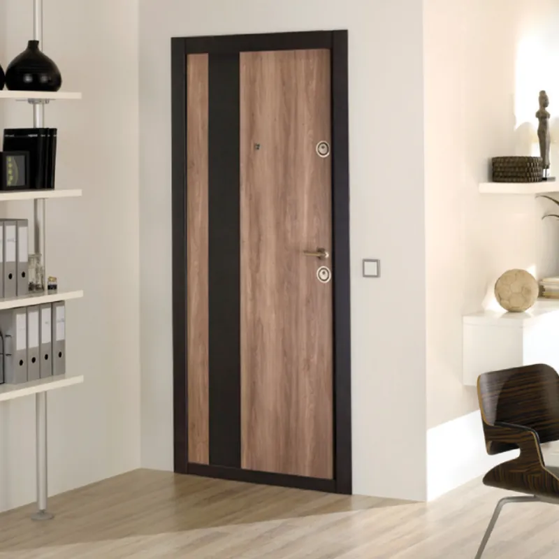 Usa metalica apartament Prestige 01, maro, 96 x 205 cm, stanga Promoție