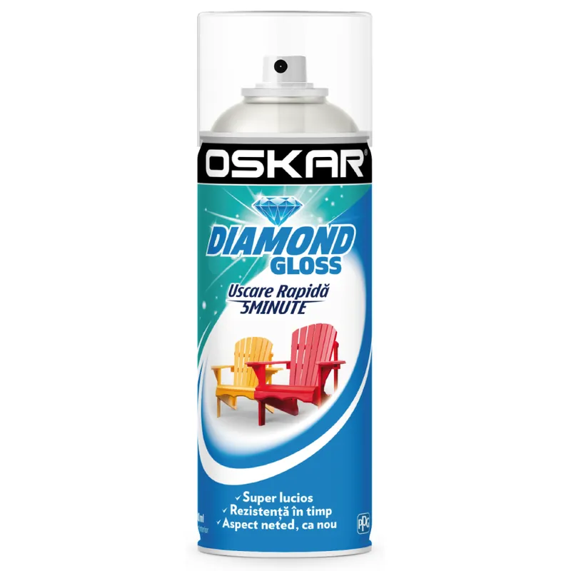 Spray vopsea Oskar Diamond Gloss Rosu Visiniu RAL 3004 400 ml Super ofertă