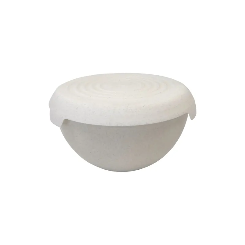 Promoție Bol cu capac, din plastic, Ø 20 x H 11 cm, 1.5 L, bej