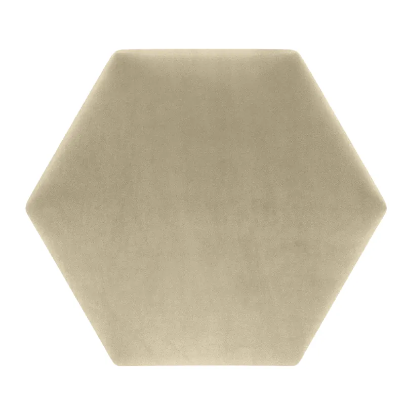 Preț redus Panou decorativ tapitat Mollis Hexago Hexagon HE 17x17 cm BEJ ME04