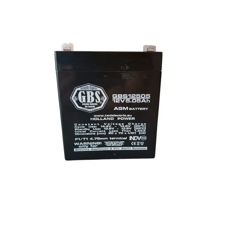 Acumulator AGM GBS12505, 12V 5.05Ah, terminal F1/T1 Comandă acum