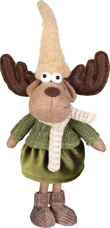Discount Decorațiune de Crăciun MagicHome, ren, fetiță, 22 x 14 x 53 cm