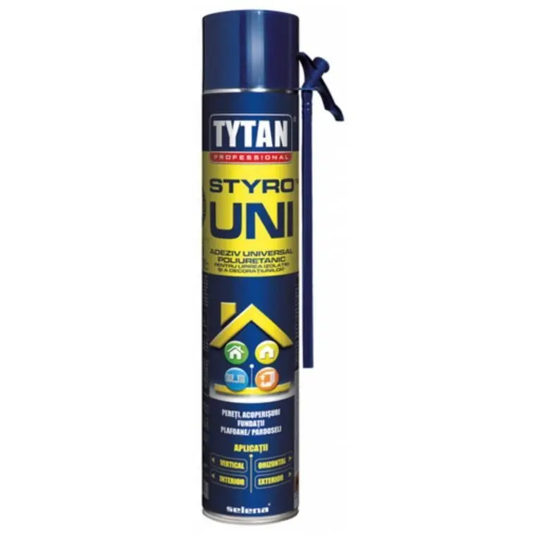 Adeziv universal, pentru lipirea izolatiilor si a decoratiunilor, 750 ml, Styro UNI, Tytan Ultima șansă
