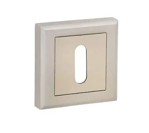 Expediere rapidă Rozeta patrata pentru usa, clasic, crom satinat, T3-30