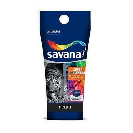 Colorant, negru 01, interior / exterior, 30 ml, super concentrat pentru vopsea lavabila, Savana Ofertă exclusivă