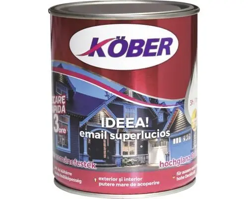 Bestseller Vopsea alchidica, pentru lemn / metal, 0.75 L, crem, interior / exterior, Ideea, Kober