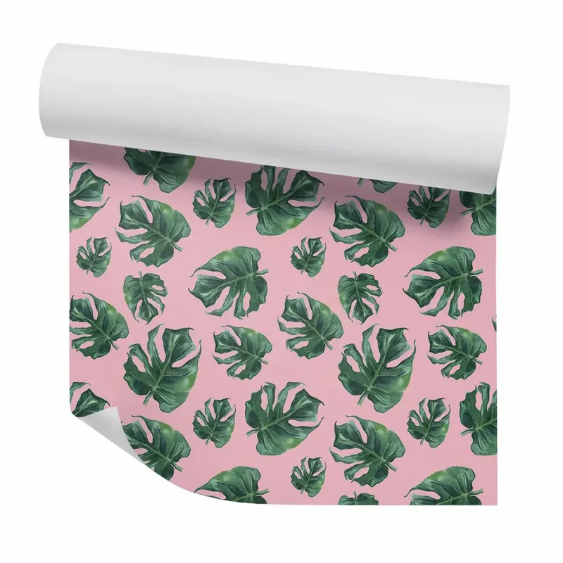 Tapet perete Monstera lasă vegetație desenată Plată sigură