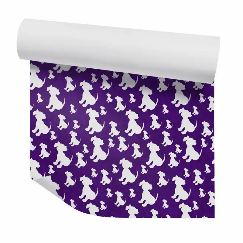 Reducere specială Tapet decorativ Reflecția unui câine pe un fundal violet