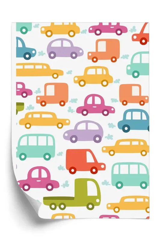 Bestseller Tapet decorativ Mașini colorate
