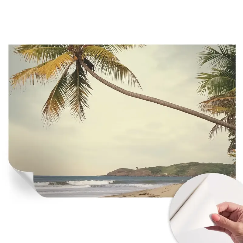 Nu rata Fototapet modern cu peisaj tropical pentru sufragerie