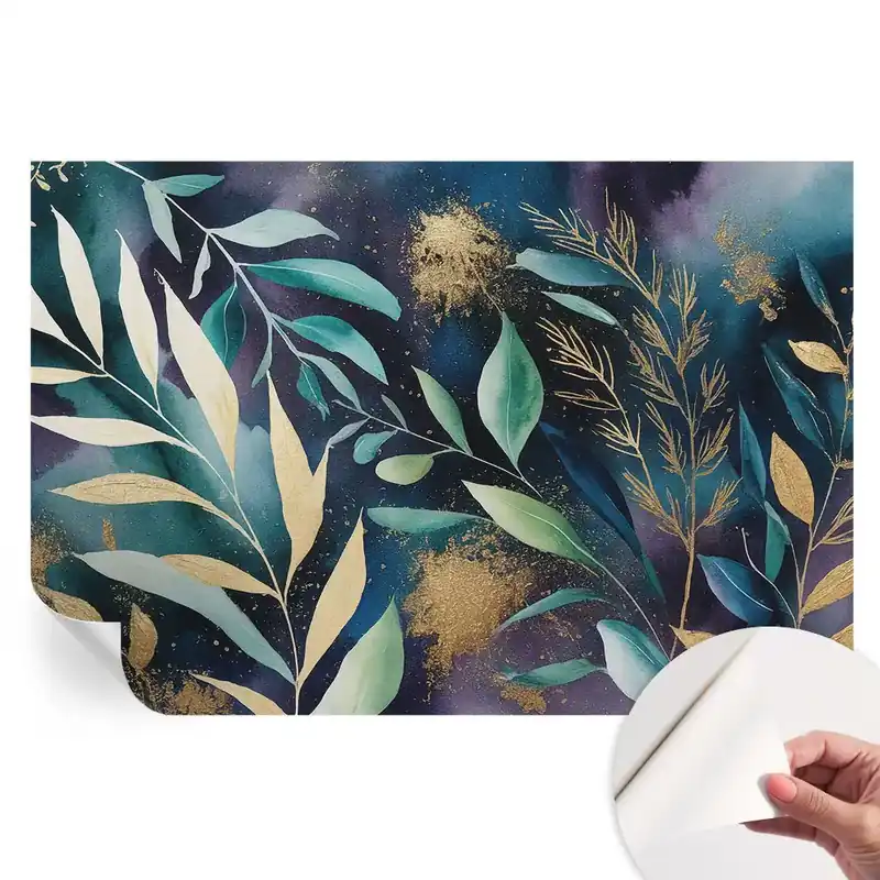 Bestseller Tapet autoadeziv pentru living cu model cu frunze botanice