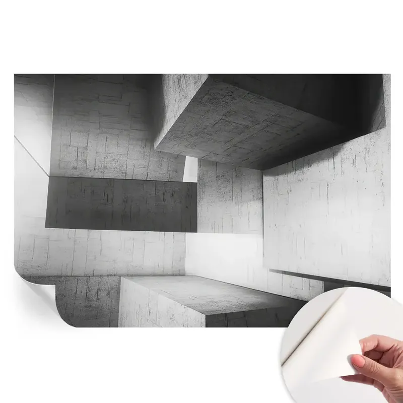 Bestseller Tapet fotografic autoadeziv cu sculpturi geometrice