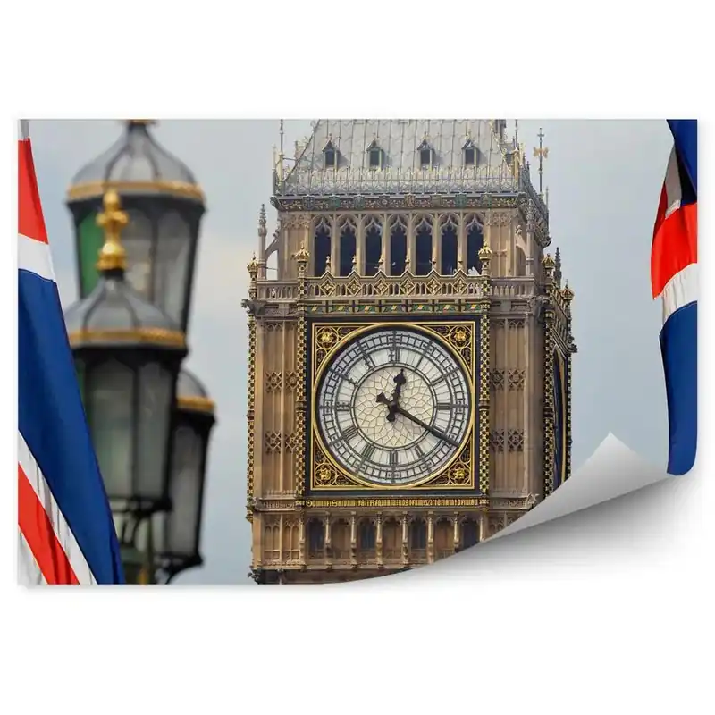 Super ofertă Decor fototapet Big Ben Steaguri Anglia Felinare Londra