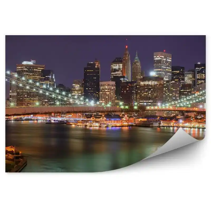 Ultima șansă Fototapet perete Zgârie-Nori Manhattan Hudson River New York Brooklyn Bridge