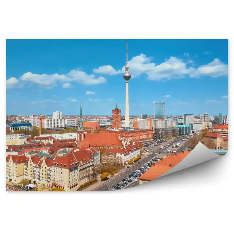 Fototapet perete Vedere Aeriana Berlin Cladiri Masini Rutiere Turn Tv Popular
