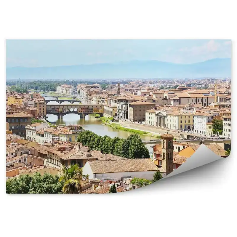 Fototapet vintage Vedere Aeriană A Podului Aurarilor Florence Livrare rapidă