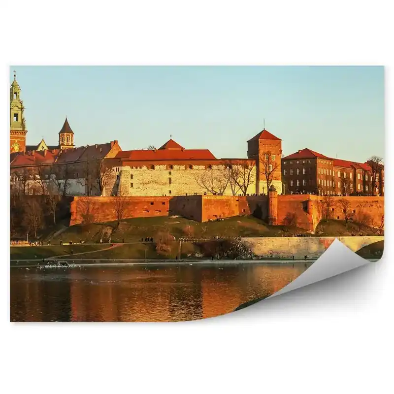 Fototapet Vedere Panoramică Wisła Cracovia Bărci Plante Mai ieftin