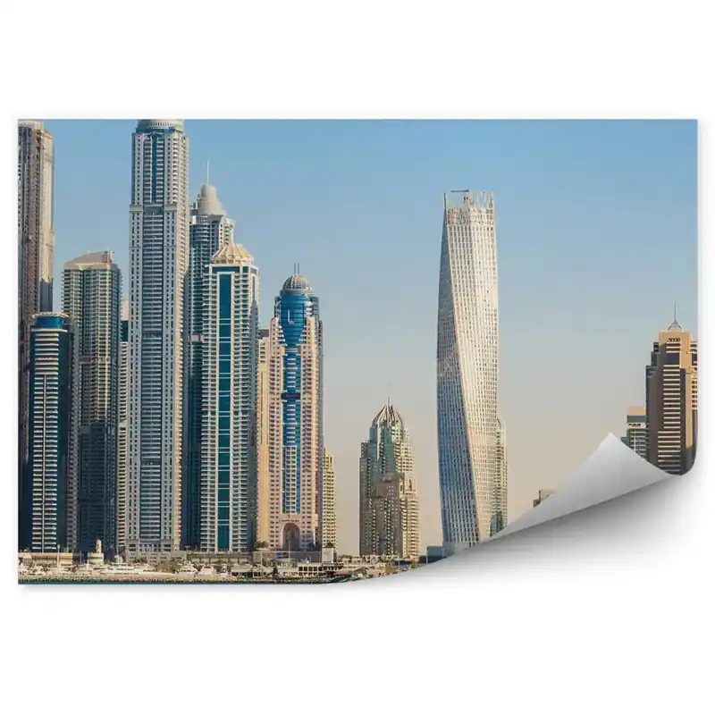 Fototapet Zgârie-Nori Ocean Iahturi Dubai Reducere extra