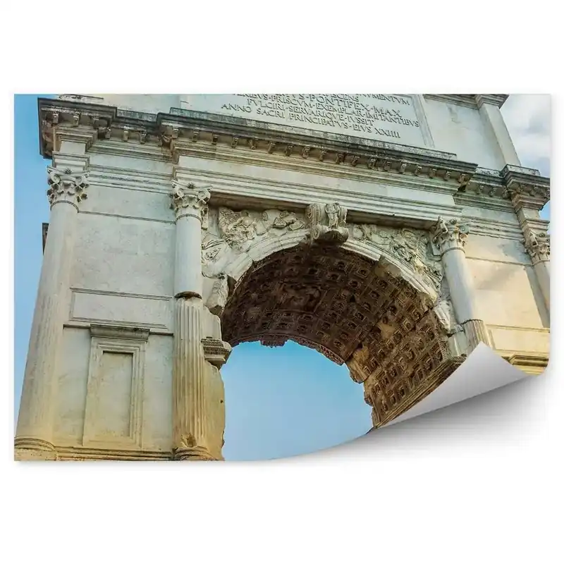 Chilipir Fototapet vintage Arcul Lui Titus Roma Italia Cer Nori