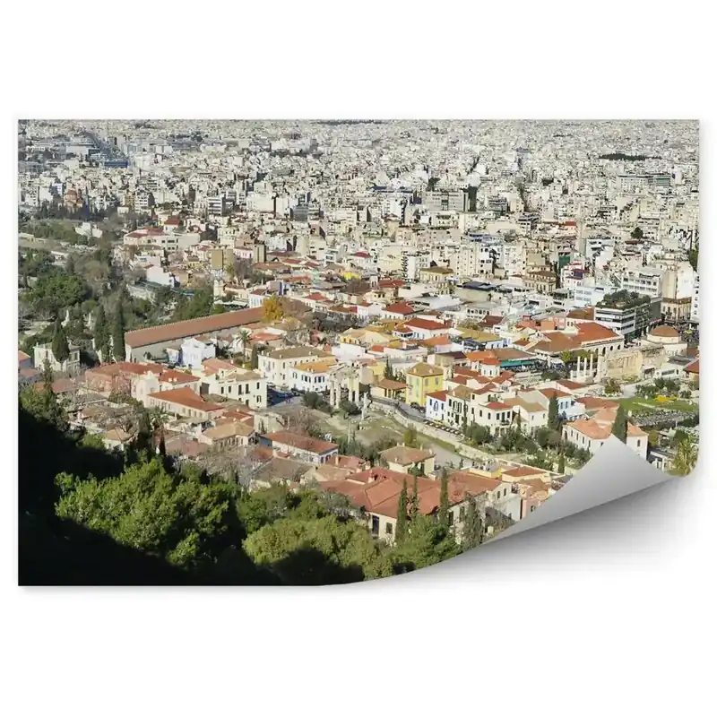 Fototapet perete Panorama Orașului Atena Grecia Clădiri Munți Disponibil imediat