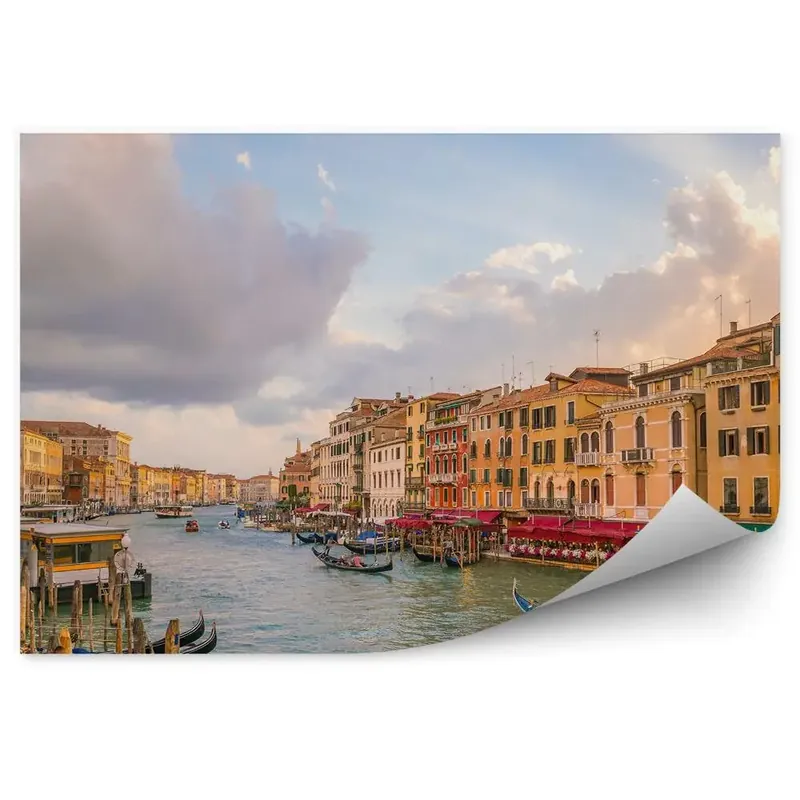 Ofertă specială Fototapet perete Clădiri Grand Canal Gondole Cer Nori Portul De Agrement