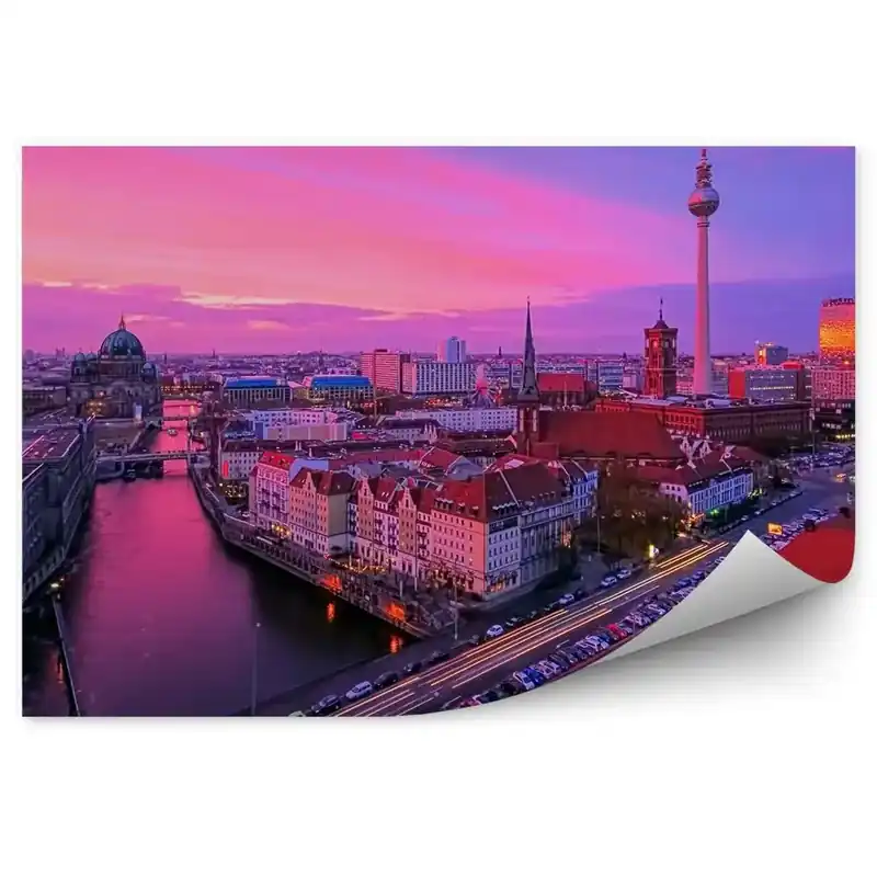 Fototapet perete Vedere Aeriana Berlin Cladiri Masini Rutiere Turn Tv Vezi acum