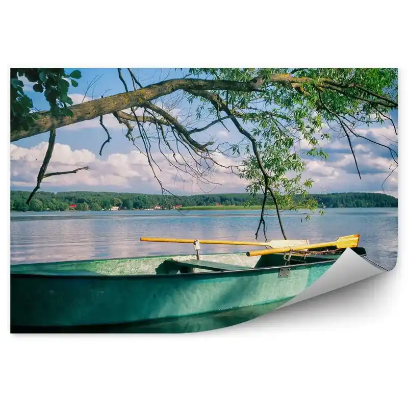 Fototapet pentru perete Lacul Masuria Barci De Plus Arbori Plante Noutate