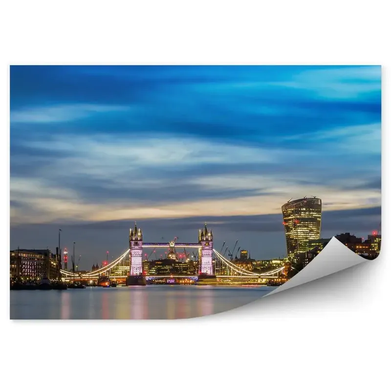 Chilipir Fototapet pentru perete Panorama Orașului Londra Luminează Nori Cerul
