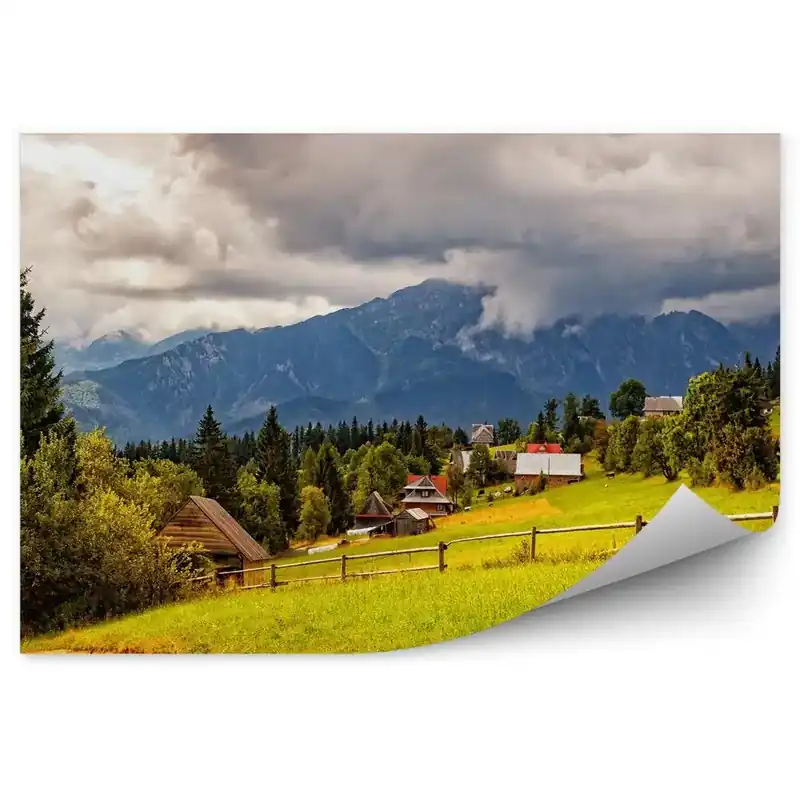 Decor fototapet Cabane De Munte Munții Tatra Munți Înalți Gard Nori Livrare expres