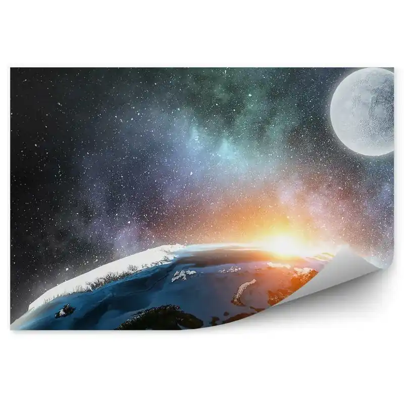 Plată sigură Decor fototapet Planeta Cer Stele Galaxie Spatiul Cosmic Luna Soare
