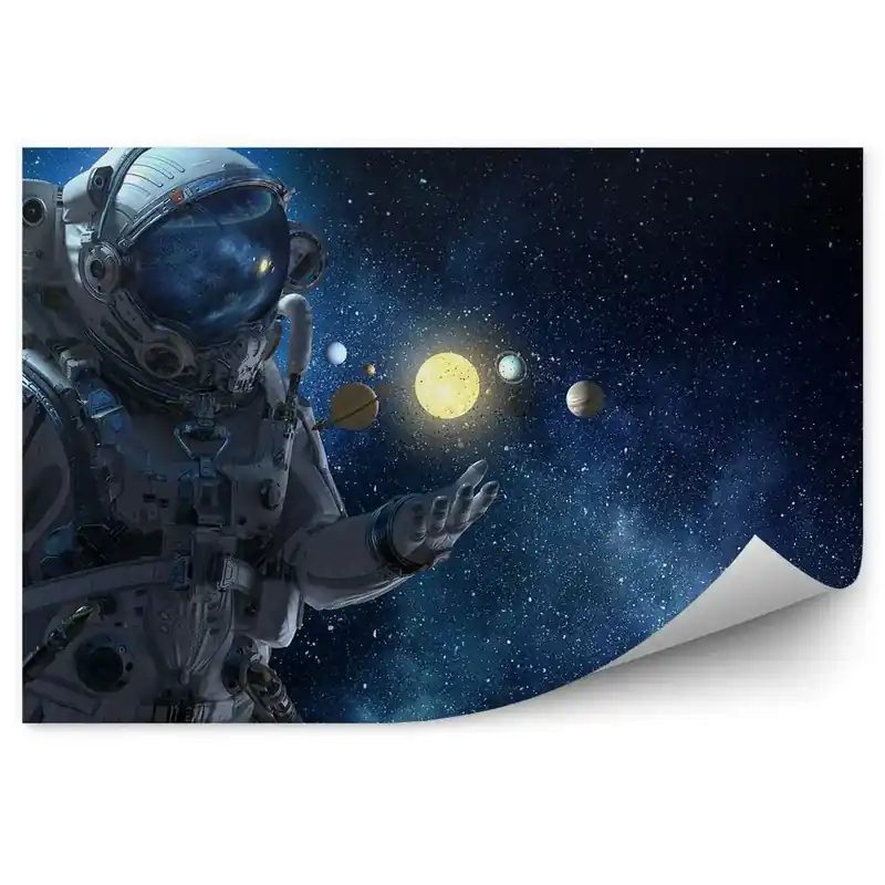 Promoție Fototapet pentru perete Astronauți Planete Soare Cer Stele