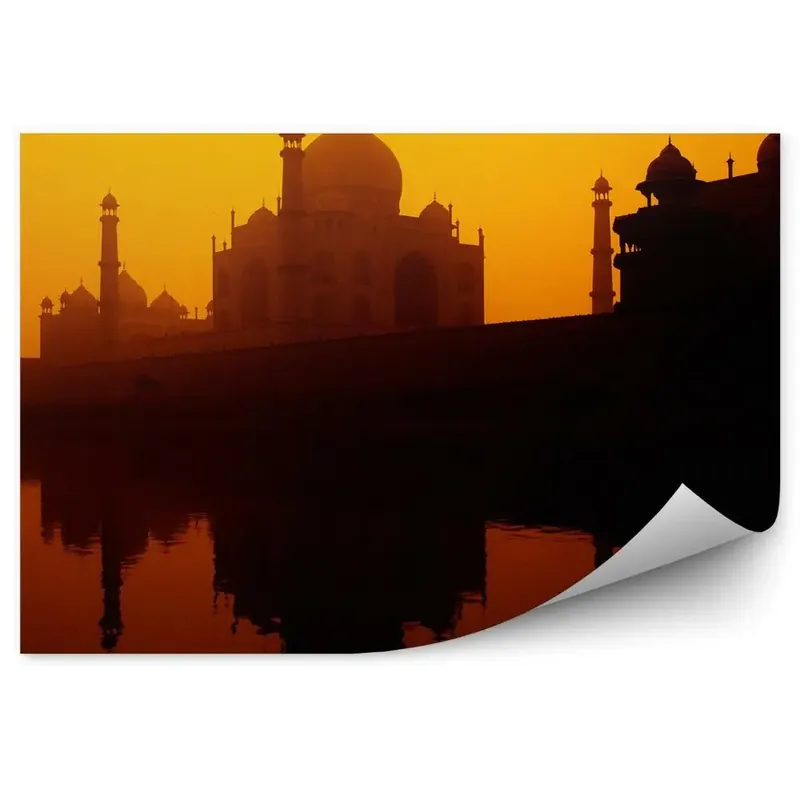 Decor fototapet Taj Mahal Apă Umbra Apus De Soare Doar azi