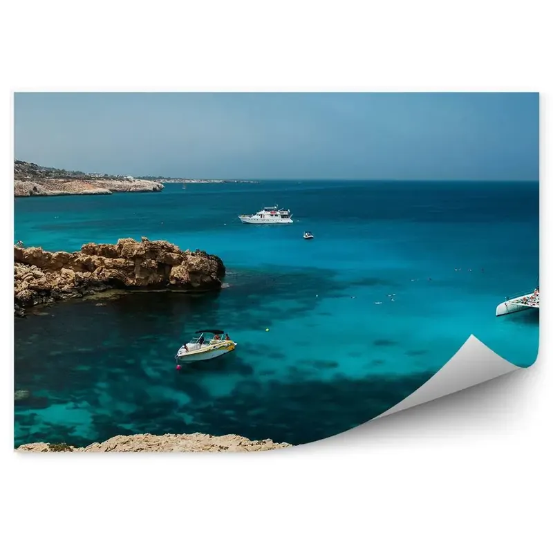 Fototapet perete Iahturile Din Marea Mediterană Stâncă Cerul Mării Plată sigură