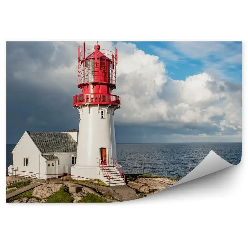 Fototapet Norvegia far alb roci de apă de mare Cel mai vândut